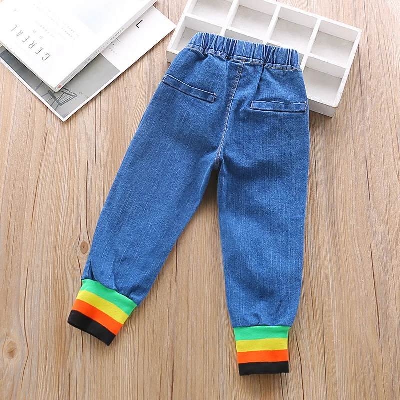Humor Bear/Лидер продаж; детские джинсы для девочек с героями мультфильмов; штаны в горошек для девочек 2-6 лет; новые детские джинсы