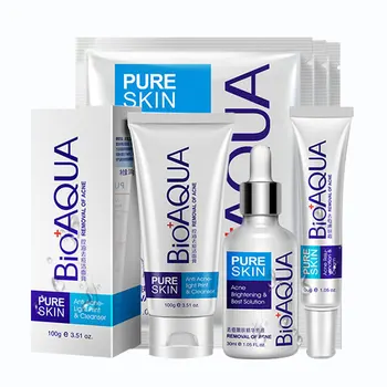 

Acne Moisturizing Pimples Acne Marks Dull Dry Skin Clean Pores Mild Nourishing Oil Control Four-piece Set Unisex Skin Care