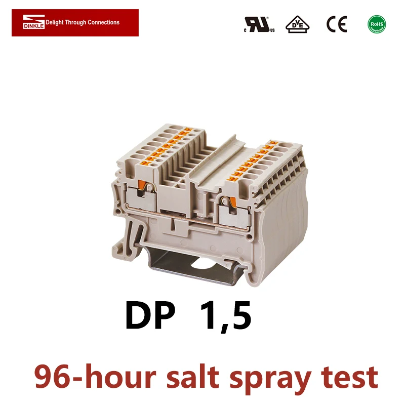 

10 шт., пружинная Клеммная колодка DINKLE DP1.5