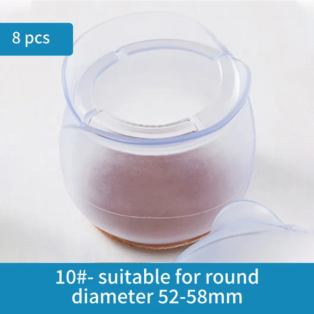 8Pcs/Lot QDRR Table Chair Leg Mat Silicone Non-Slip Table Chair Leg Caps Foot Protection Bottom Cover Pads Wood Floor Protectors 10