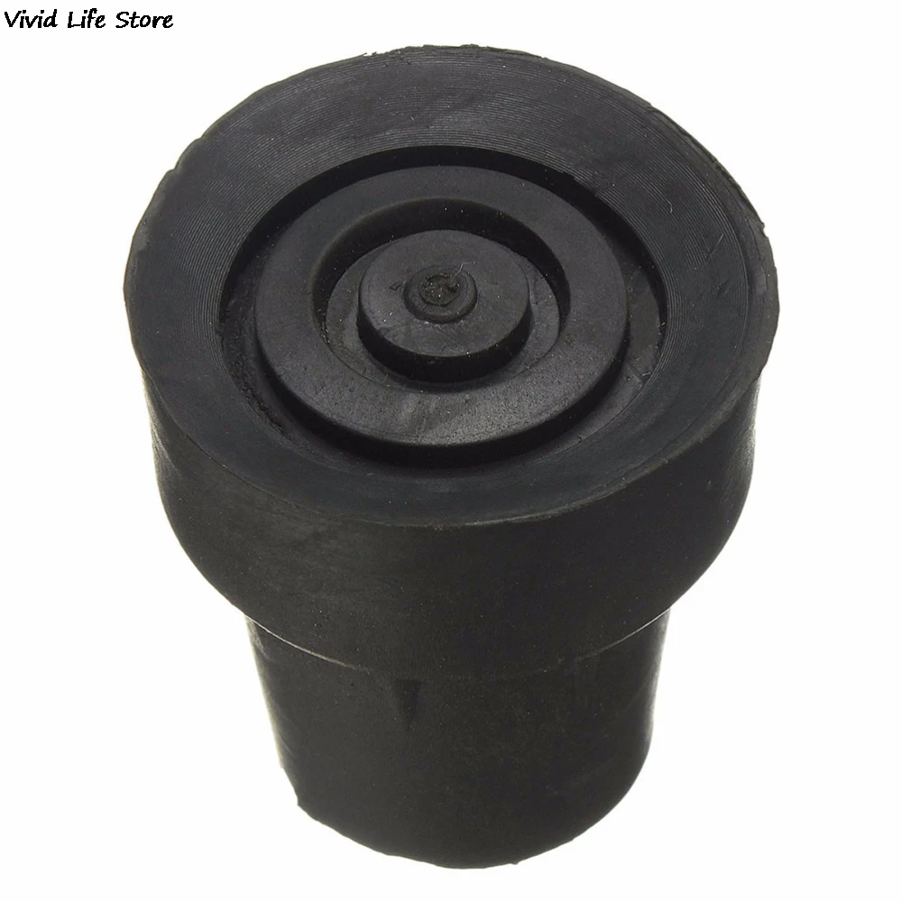 19mm Rubber Walking Hiking Stick End Cover Tips Cane Crutch Pad Rubber Heavy Duty Metal Ferrule End Bottom 1PC walking stick end cover