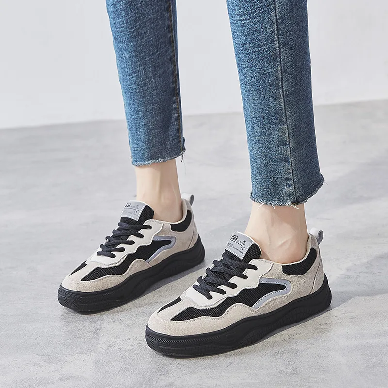 

Spring And Autumn New Products INS chao wang Red Fire Trendy Shoes Versatile Breathable Mesh Sports Footwear WOMEN'S Shoes Old M