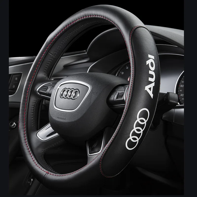 38 см подходит для Audi A4L A6L A3 A1 A5Q3 Q5 натуральная кожа чехол рулевого колеса автомобиля четыре сезона универсальный захват крышка