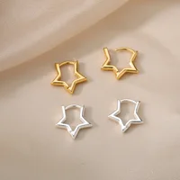 Luxury Star Pendientes Earrings For Women Girl Stainless Steel Minimalist Hoop Piercing 2025 New In y2k Jewelry aretes de mujer - Image 6