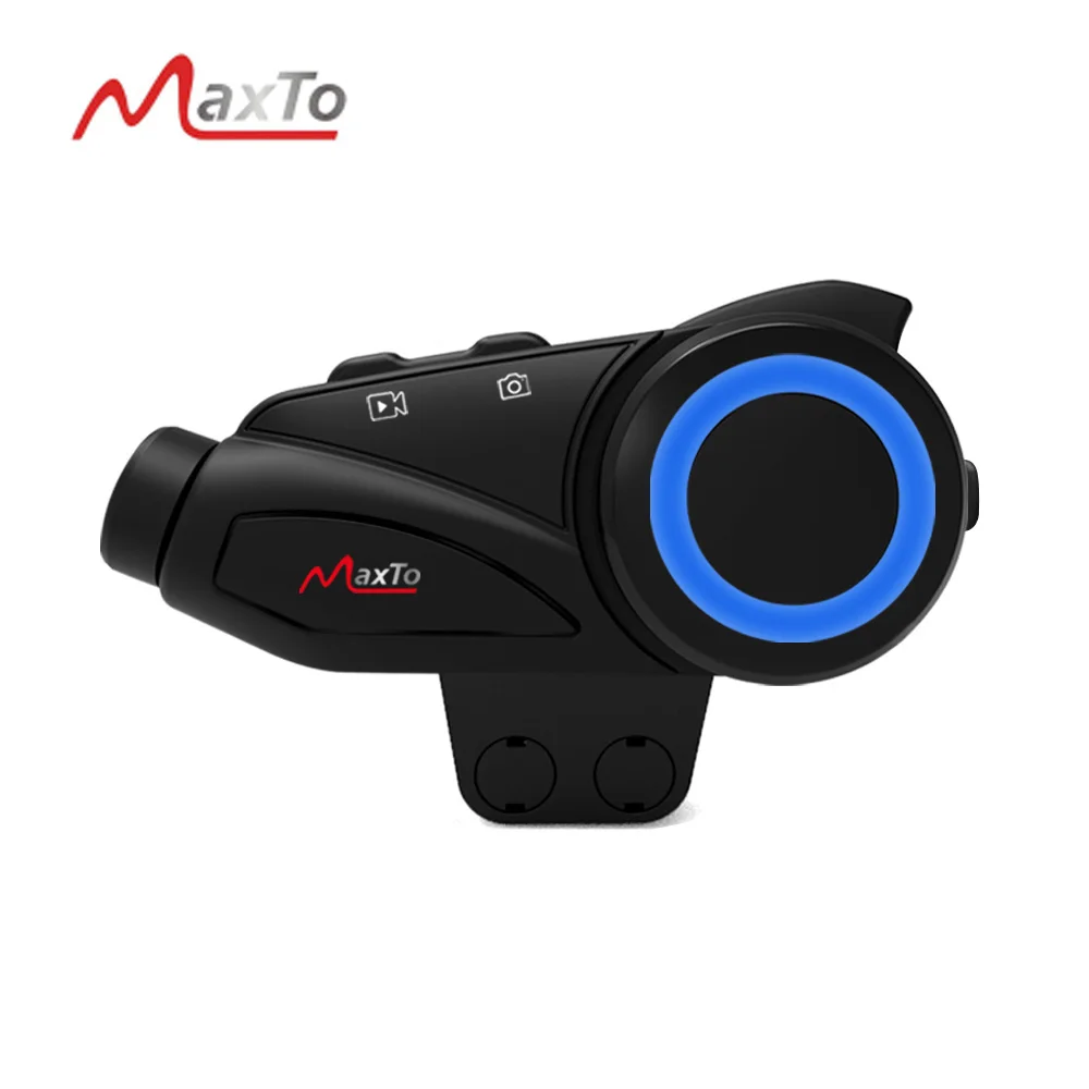 US $112.58 Maxto M3 Waterproof 6 Riders Motorcycle Bluetooth WIFI Video Recorder Helmet Intercom Interphone with HD Sony 1080P Lens DVR