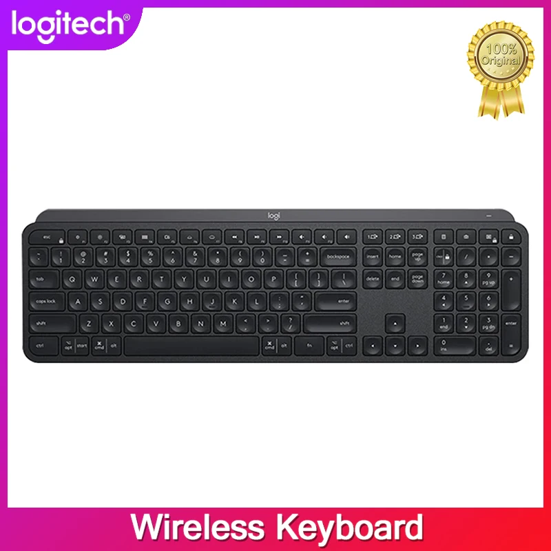 LogitechMXKeysAdvancedWirelessBluetoothKeyboardchargingbacklitultrathinmuteportable