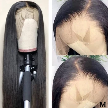 

13x4 13x6 Lace Front Human Hair Wigs 150% Density Pre Plucked HD Transparent Lace Brazilian Straight Remy 360 Lace Frontal Wigs