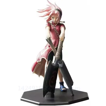 

Naruto Shippūden Haruno Sakura Uzumaki Naruto Rasengan Syaringan Uchiha Sasuke PVC Action Model Collectible Toy 23CM G556