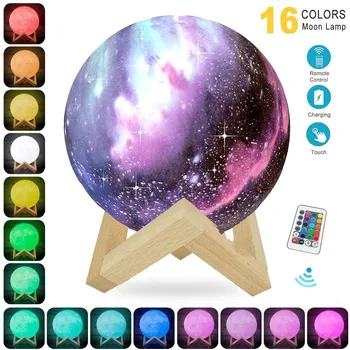 

Dropship New Arrival 3D Print Star Moon Lamp Colorful Change Touch Home Decor Creative Gift Usb Led Night Light Galaxy Lamp