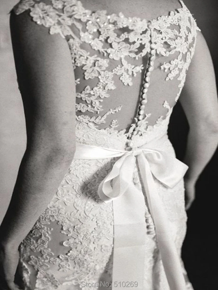 Fit and Flare Bateau Sheer Neckline Capped Sleeves Wedding Dresses Bridal Gown Custom Made Vestido De Novia