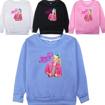 

2019 New Fashion Jojo Siwa Kids Toddler Velvet Sportswear Long Sleeve Casual Tops Creative Pullover Cool Coat Christmas Gift