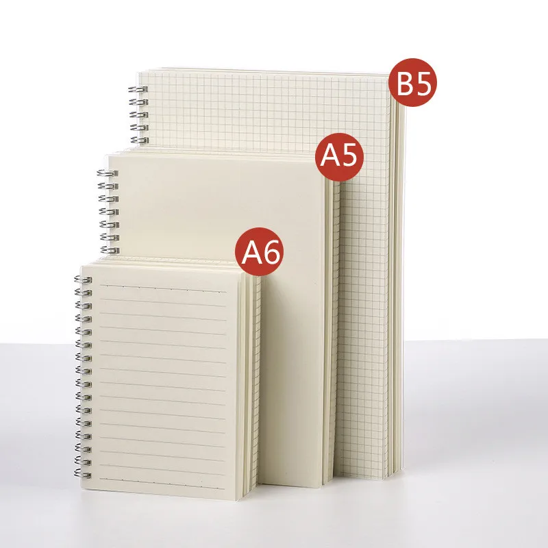 A6 A5 B5 Spiral Transparent Cover Notebook Papelaria Stationery