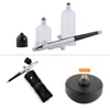 Top 0.3mm Mini Air Compressor Kit Air-Brush Paint Spray Gun Airbrush For Nail Art Tattoo Craft Cake Nano Fog Mist Sprayer 5