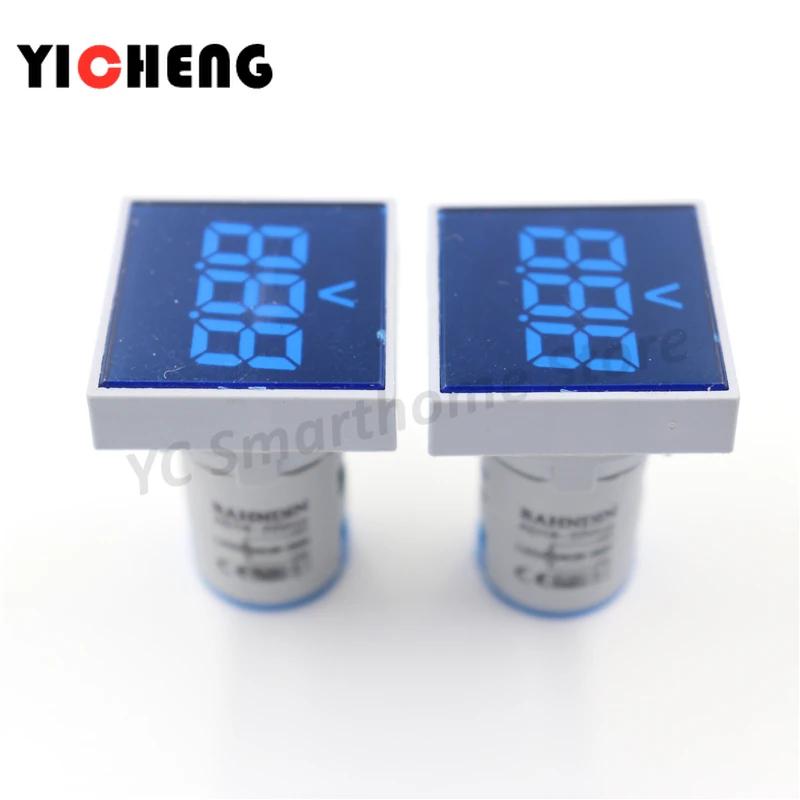 2 шт. квадратный индикатор с большим экраном цифровой вольтметр переменного тока