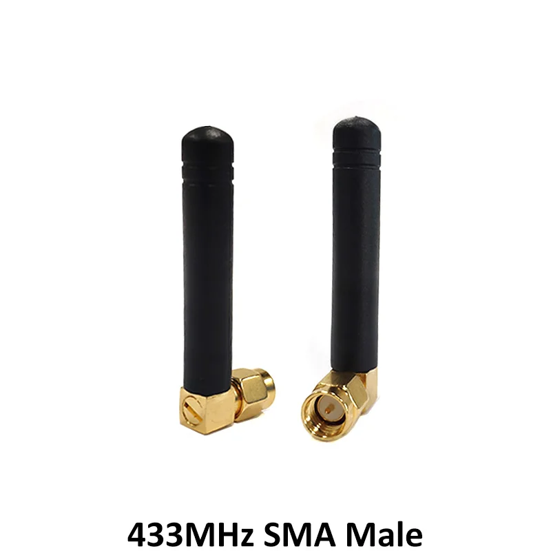 GRANDWISDOM 10pcs 433mhz antenna 2-3dbi sma male lora antene pbx iot module lorawan signal receiver antena high gain