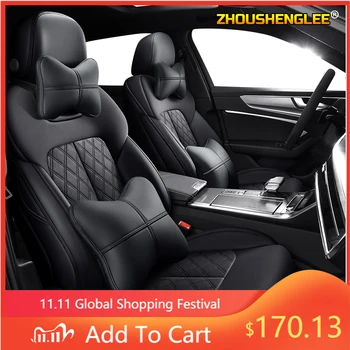

ZHOUSHENGLEE Custom Leather car seat cover For LAND ROVER Discovery Freelander Range Rover Evoque Range Rover sport seat cover c