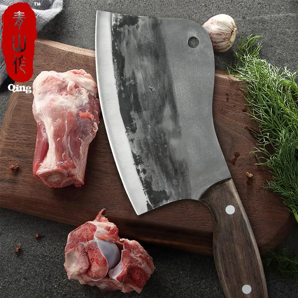 Нож для нарезки мясника Qing 7 5 дюйма Сверхмощный режущий измельчитель мясницкий