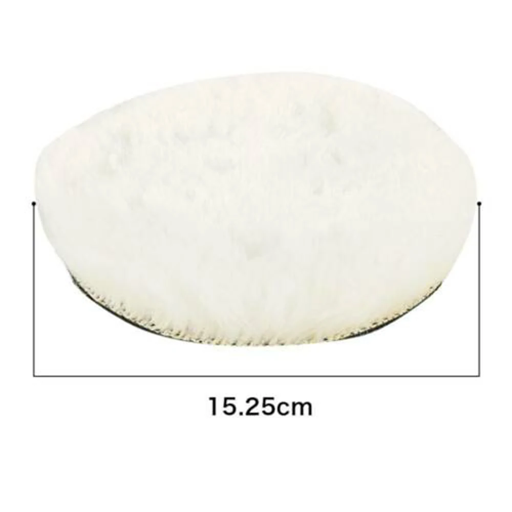 5pcs Wool Polishing Pads Plate Handle Kit Cleaning Vehicles Woodworking Furniture Glass Surfaces Polisher Tools
