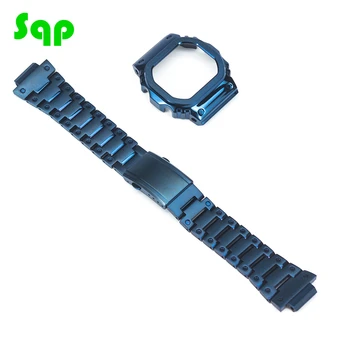 

Sqp Blue Set Upgrade Watch Modification Watchband Bezel/Case DW5600 5030 GW-M5610 Metal 316L Stainless Steel Strap Belt