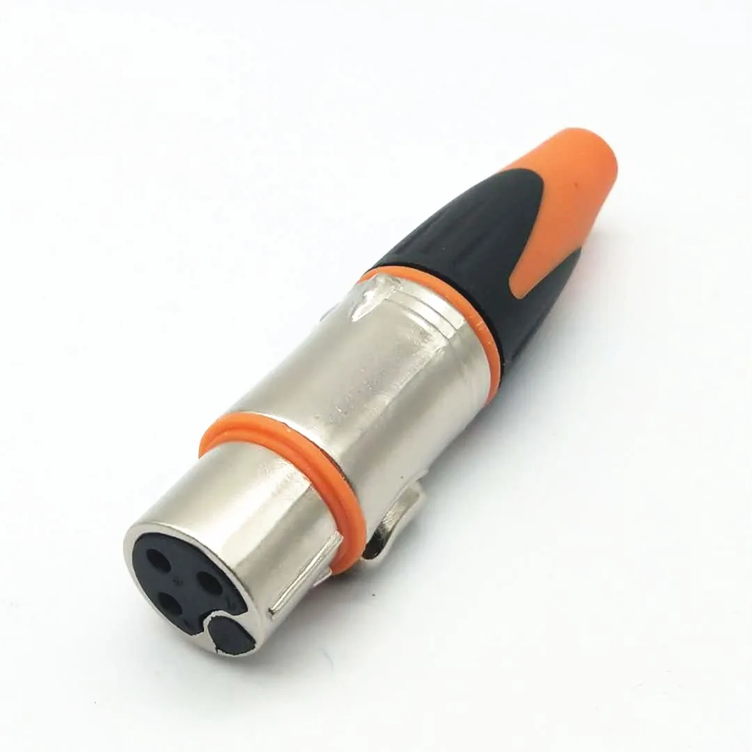 

1Pcs high quality XLR plug waterproof Audio 3Pin metal XLR Adapter Female/Male 3-cole Microphone Connector Plug waterproof