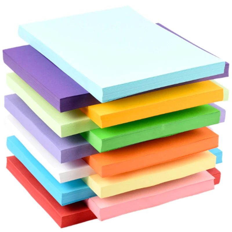 

100 Color Copy Paper 180G A4 Print Copy Paper Transfer Paper Drawing Paper Office Supplies Color Paper