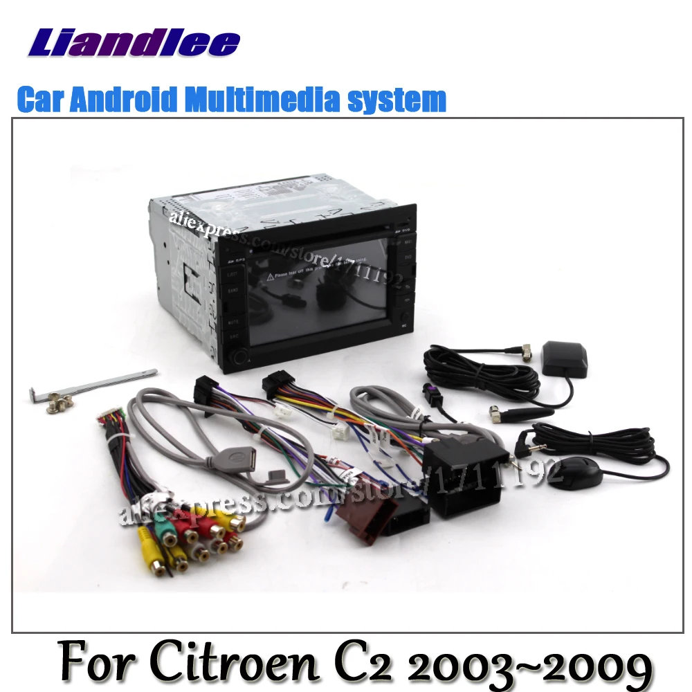 Для Citroen C2 2003~ 2007 2008 2009 Android мультимедийный автомобильный Радио FM AM DVD CD плеер gps навигационная система HD экран дисплей ТВ