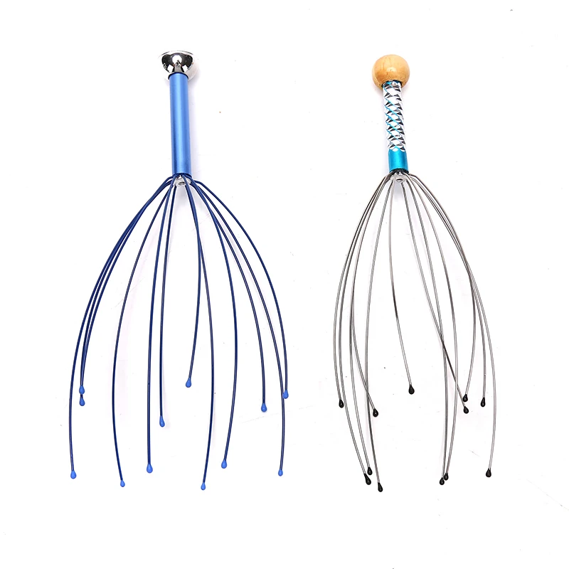 Octopus Head Massager Metal Head Massager Instrument Scalp Relaxation Relief Body Massager Remove Muscle Tension Tiredness