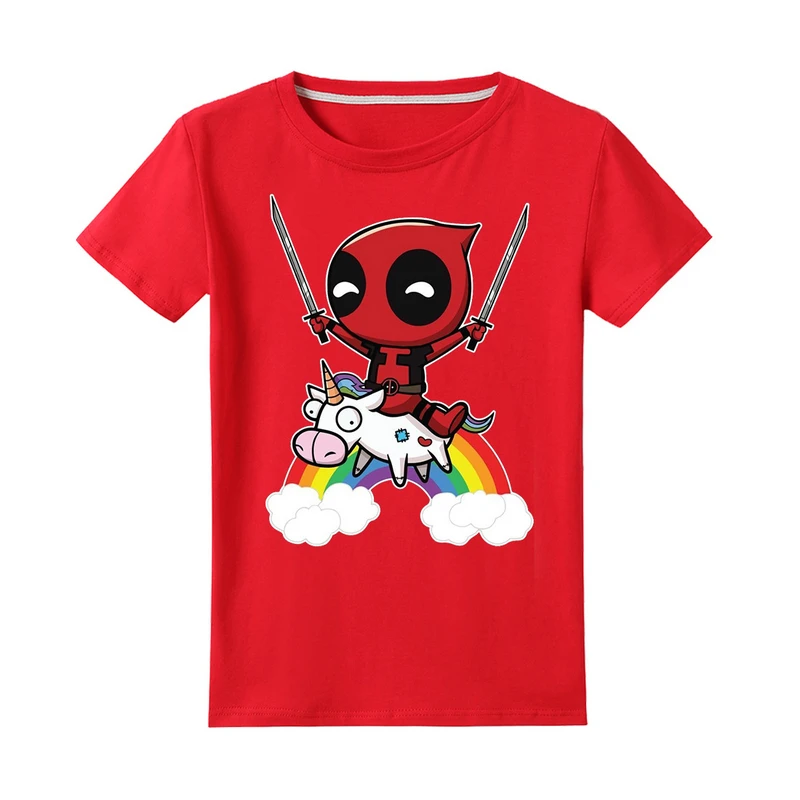 

Summer children's cartoon Deadpool apex legends Venom Minecraft T-shirt cotton short-sleeved T-shirt boys and girls clothing