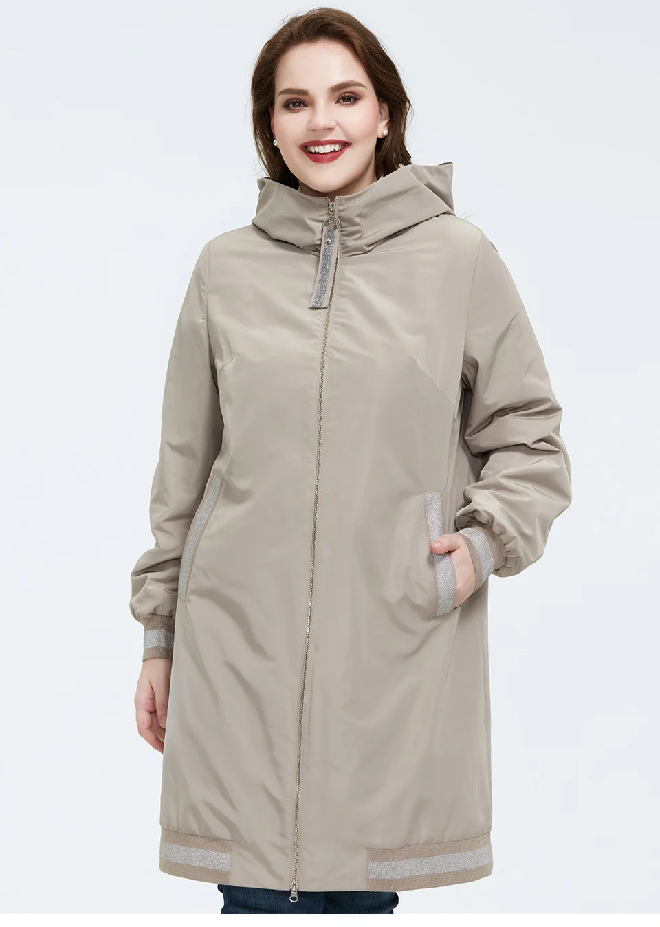 para mulher outerwear alta qualidade plus size