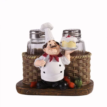 

Nordic Handmade Chef Character Statue Resin Figurine Modern Art Character Ornament Home Decoration Accessories Desktop Ornament