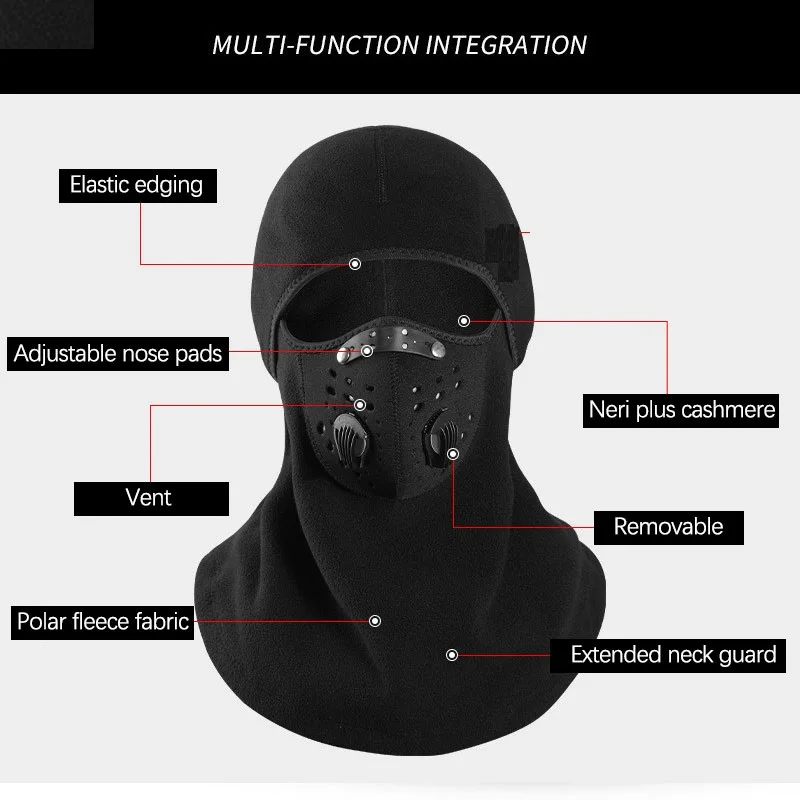 Windproof Anti-dust Full Face Mask Motorcycles Riding Mask Outdoor Warm Mask Suitable For Skiing Snowboarding Winter Sports 3