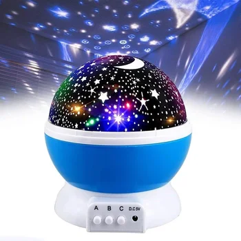 

Fashion LED Lights Rotating Star Projector Novelty Lighting For Kids Baby Moon Sky Rotation Battery Operated Emergency Lamp