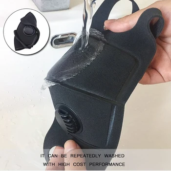 

1 Pcs Foldable Anti-Haze Sponge Mask Respirator Valve Mask Washable High Density FaceMask Sponge Dust-Proof Gasmask Man Woman
