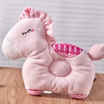 

1pcs baby pillow cartoon cotton breathable can bite wash anti-head protection head shape pillow baby bedding