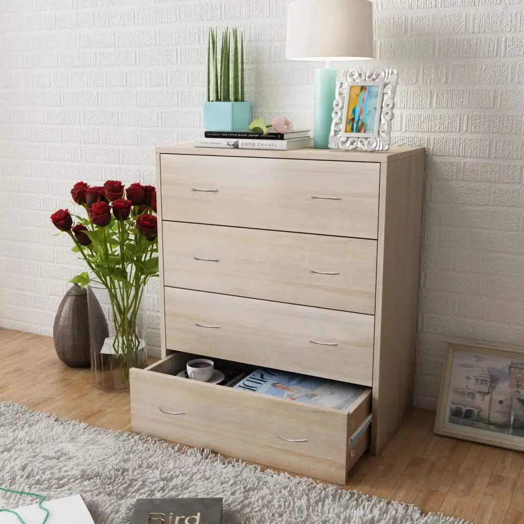 

High Quality Sideboard Cabinets 4 Drawers Multifunction Cloth Cabinets Dresser Organization Kitchen Storage Cabinet 60x30,5x71cm