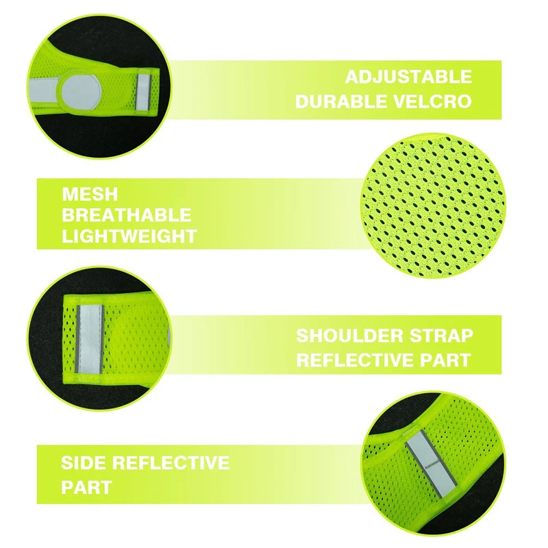 Outdoor Running Reflective Vest Cycling Vest Lightweight Safety Fishing Sports Gear for Women Men Jogging Walking safety vest reflective safety vest cycling vest