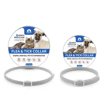 

Silicone Dog Cat Removes Flea And Tick Collar Dogs Cats Up To 8 Month Flea Tick Collar Anti-mosquito And Insect Repellent New