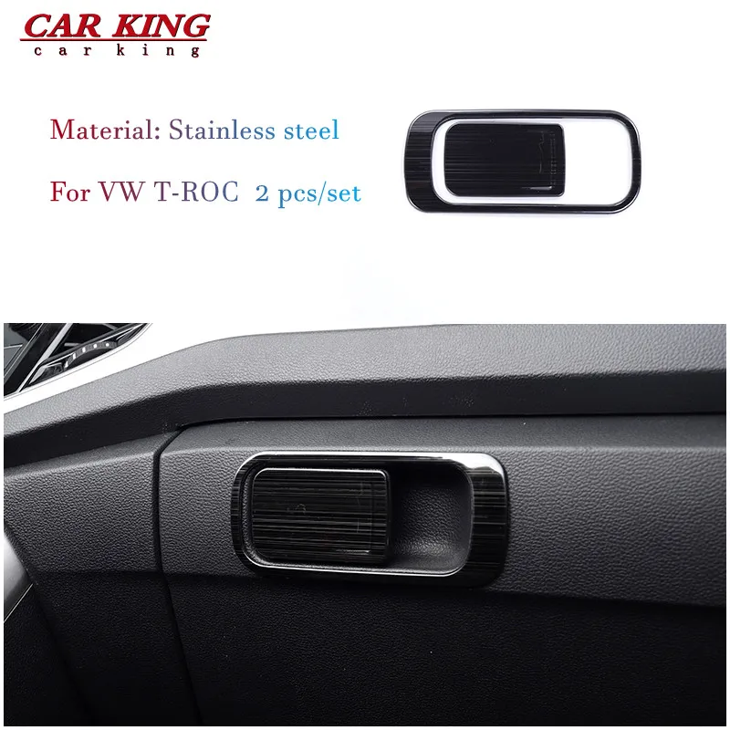 Per Volkswagen Vw T-Roc T Roc 2017-2019 Accessori In Acciaio Inox Car Co-Pilot Storage Vano Portaoggetti Coperchio Maniglia Coperchio Ciotola