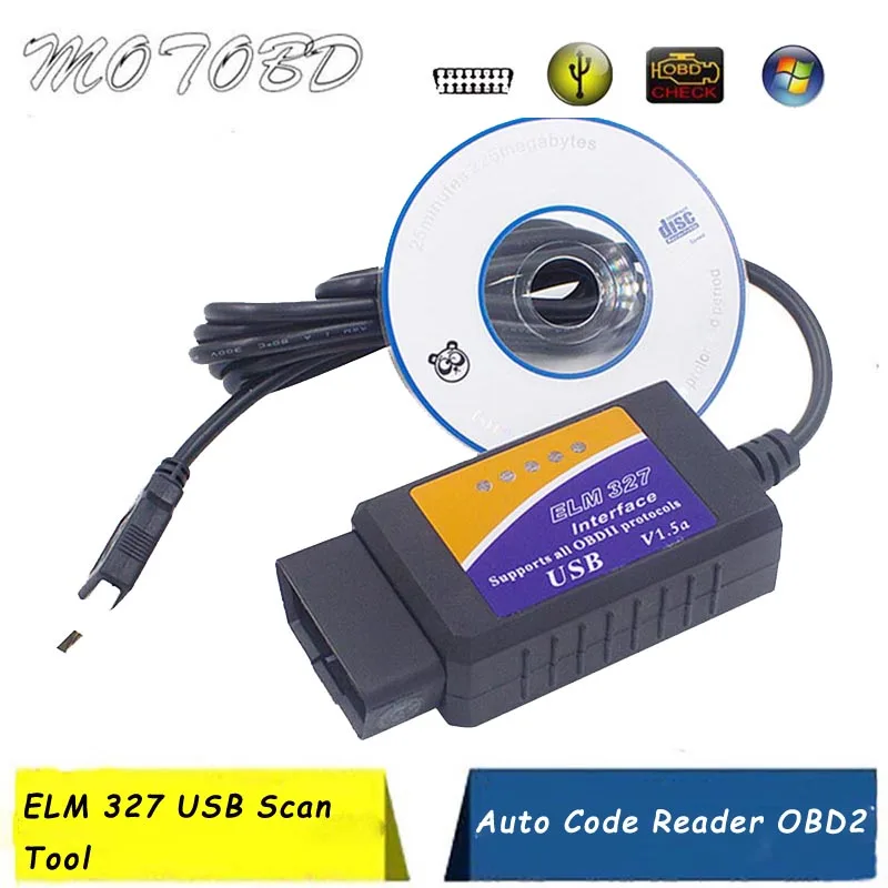 

ELM327 USB V1.5 Scanner interface OBDII Auto Code Reader OBD2 Car Diagnostic tool ELM 327 J1850 Diagnostic tool