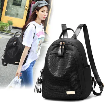 

Women's Backpack Oxford Cloth Sequins Female Backpack Student School Bag 2020 Korean Large Capacity Travel Bag