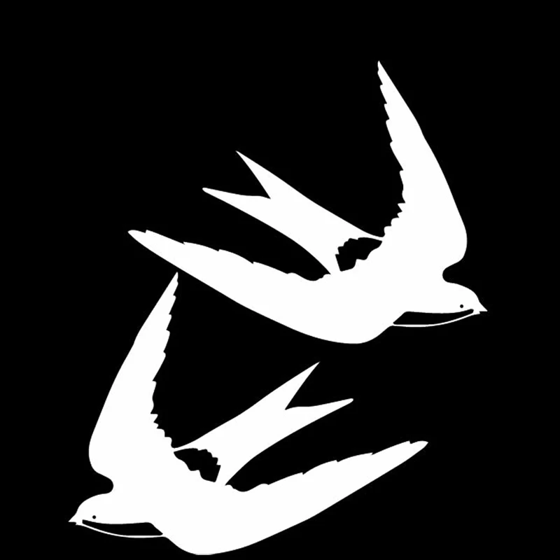 

Car Sticker Swallow Creative Flight Decoration Car Sticker Door PVC Decal Black/silver 14.7cm * 17.3cm