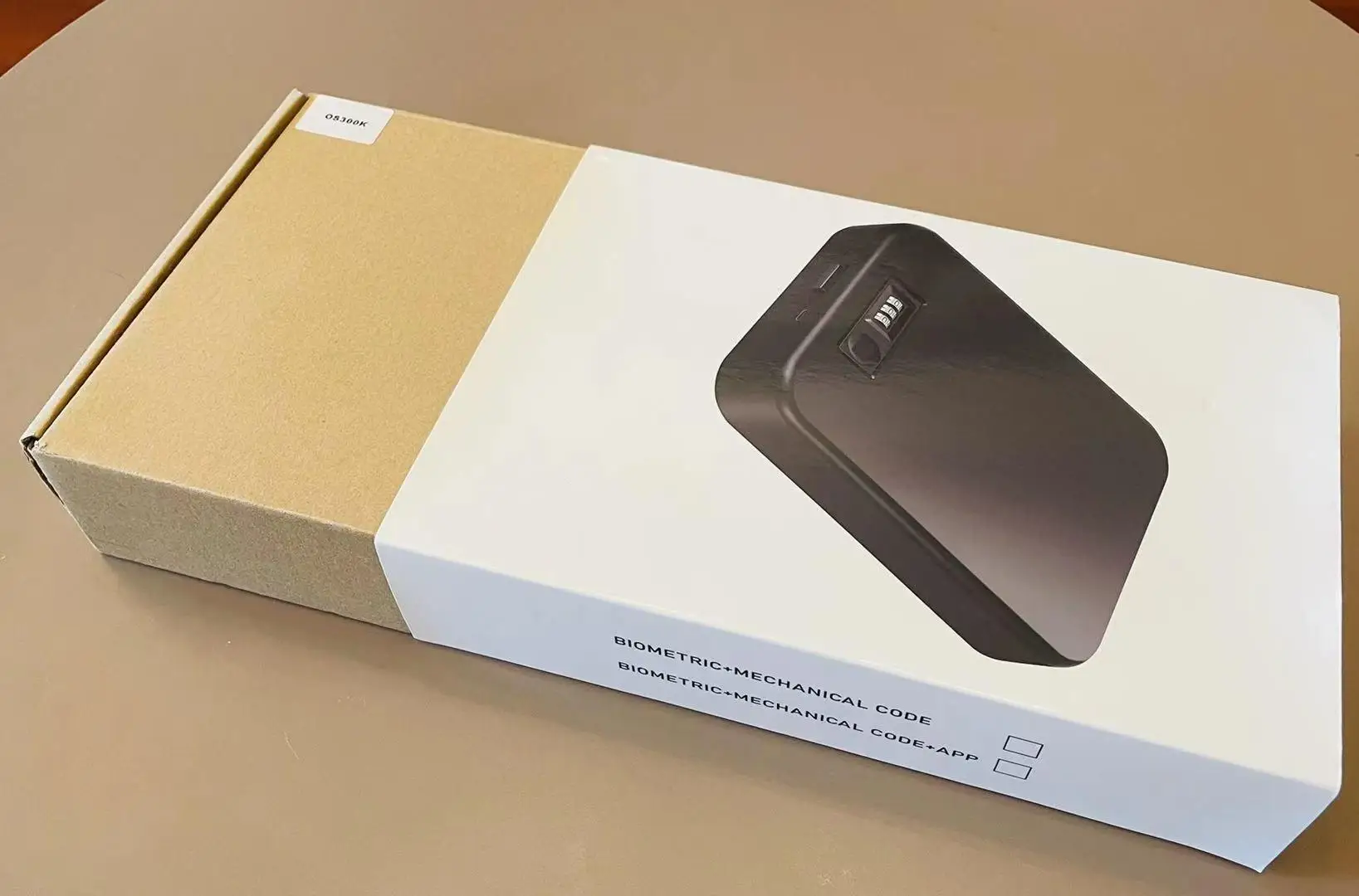 Portable Travel Fingerprint Pistol Safe Waterproof Moisture-Proof Box Mini Handgun Gun Safe with Steel Rope