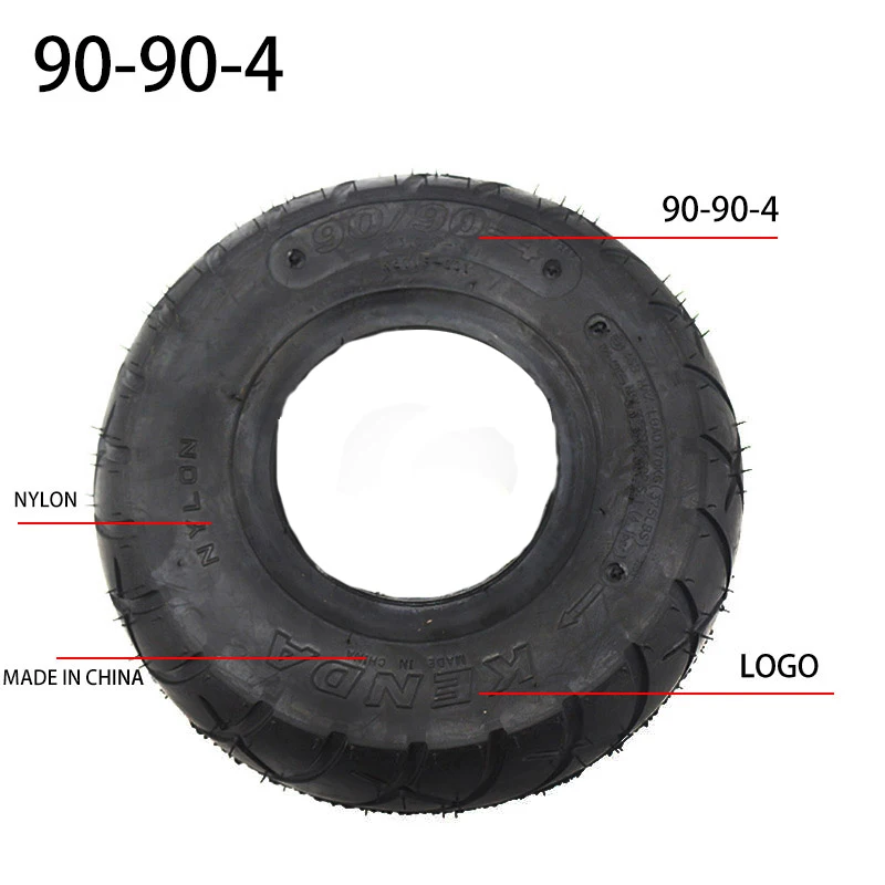 90/90-4 On-Road Pneumatici Per Rasoio E300 E325 Ezip E-4.0 E-450 X-Treme X-500 Monopattini A Motore Elettrico Pocket Rocket Mini Bike Go Kart