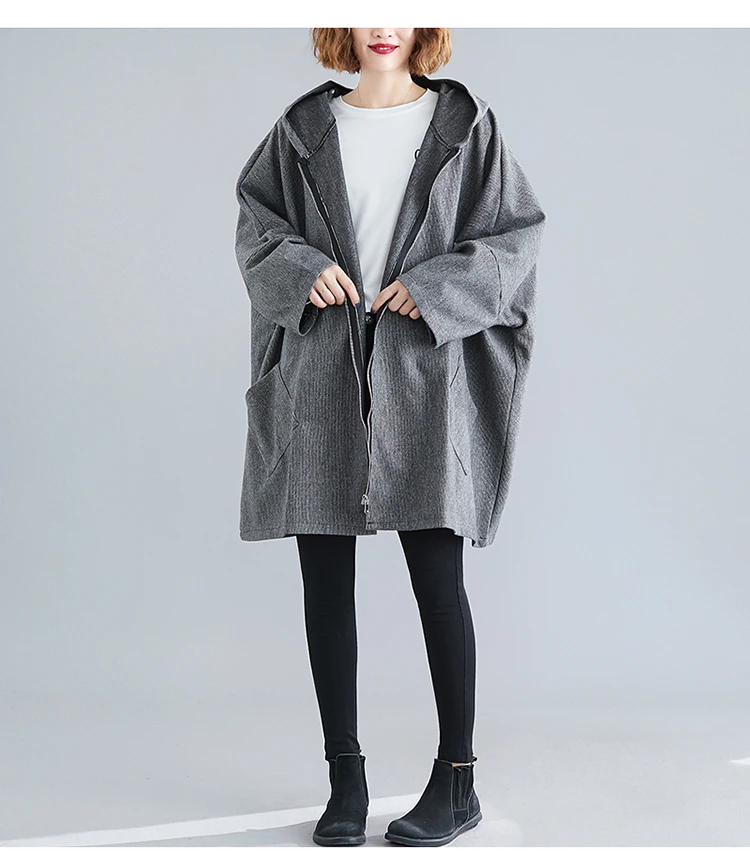 BelineRosa 4XL 5XL 6XL Большие размеры женская одежда Стиль летучая мышь Женская куртка пальто MNWY0009
