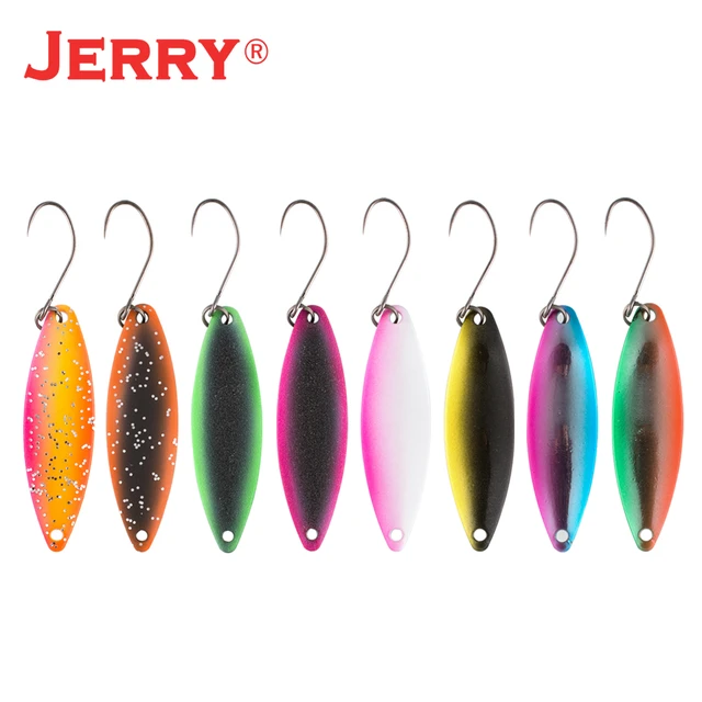 Jerry Leo Narrow Trout Spoon Lure Kit Set Brass Rustless Micro