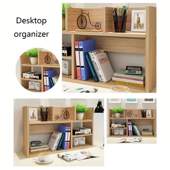 

Desktop Bookshelf Simple Desk Combination Bookshelf On Table Modern Student Children Table Desktop Bookcase Storage Shelf Rack