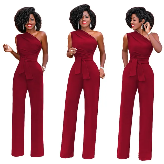 Verão Macacões Mulheres Sem Mangas Fora Do Ombro Macacões Vonda 2022  Elegante Festa Playsuits Palazzo Calças Casuais Pantalon Femme - Macacões -  AliExpress