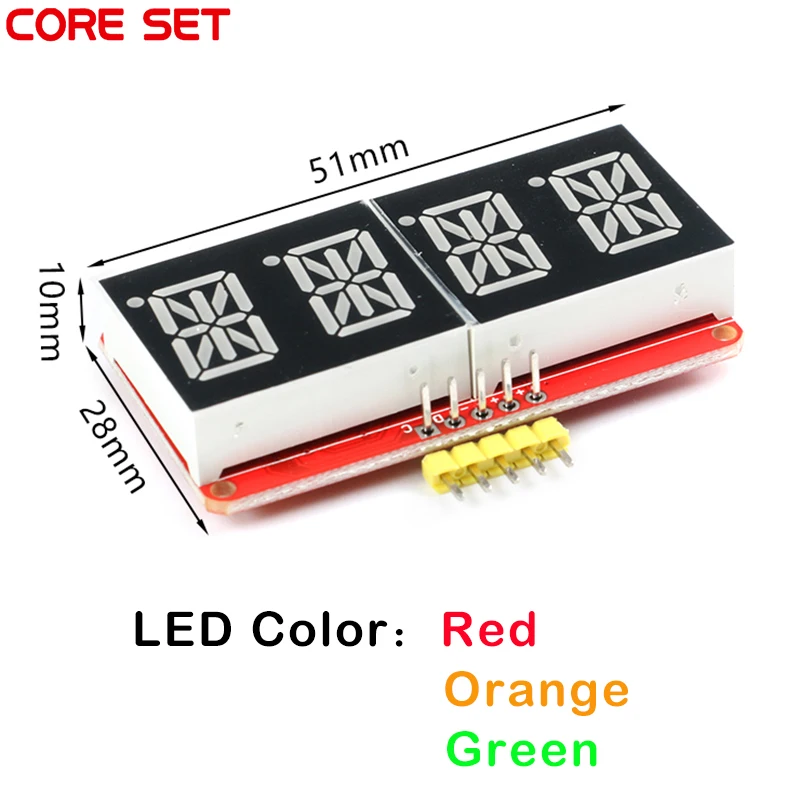 HT16K33 0.54 pouce 0.54 4 bits mètre Tube numérique Module daffichage à LED IIC I2C compteur de contrôle 3.3V 5V pour Arduino rouge/vert/Orange
