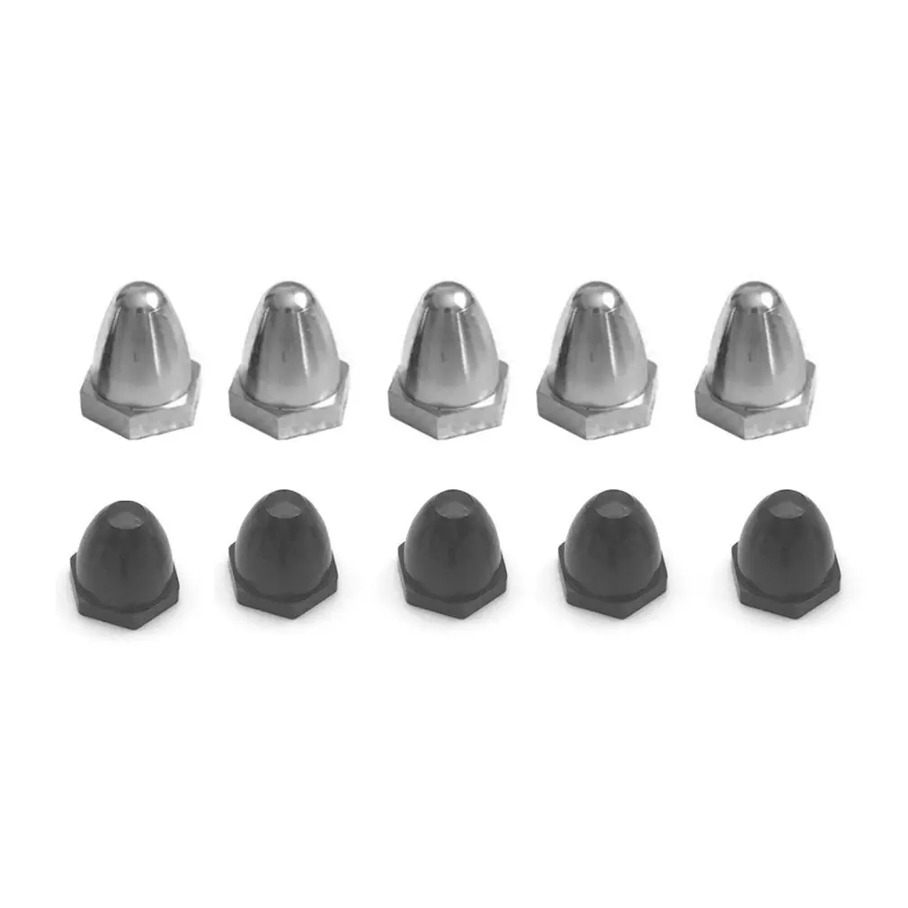 

5PCS Self-locking Nuts Motor Cover Positive and Reverse Propeller Clips Bullet Heads For 1/10 RC Car Crawler D90 Traxxas TRX4