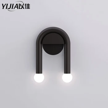 

American modern wall light retro loft wall lamp headlamp art deco lighting glass lampshade wall+lamps bedside lamp dining room